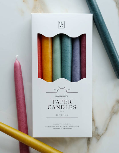 BOTANICA - Taper Candle Collection, Set of 6 | Pride