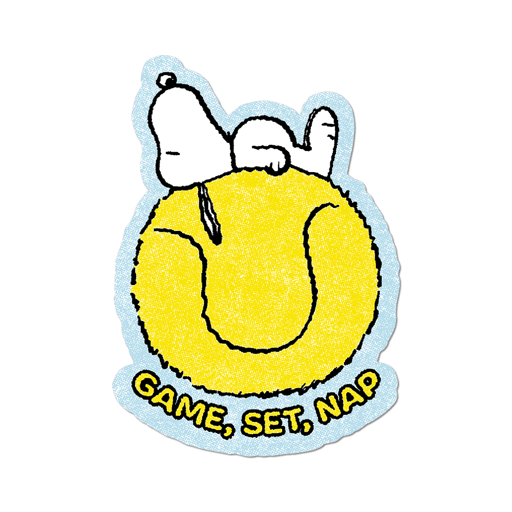 Apply Stickers - Game, Set, Nap by Peanuts (Tennis) - Die-Cut Sticker