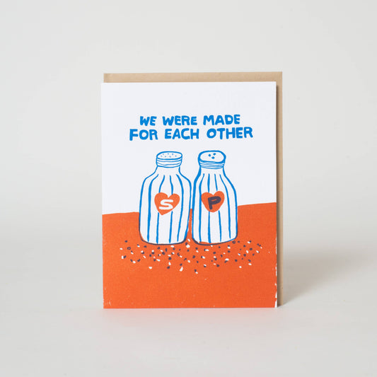 Egg Press - Salt & Pepper Love Letterpress Card