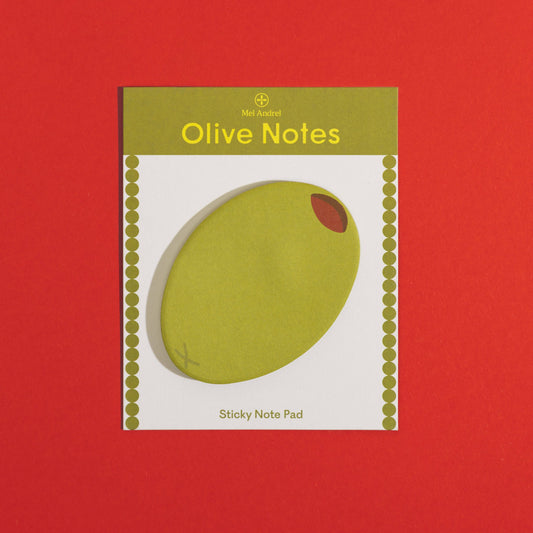 Mel Andrel - Olive Die-cut Sticky Notes