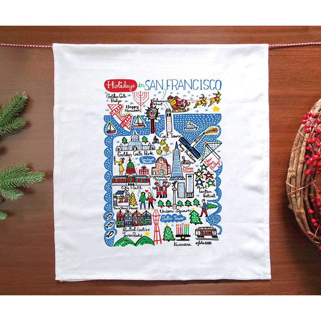 Allport Editions - Holidays in San Francisco Holiday Kitchen Towel