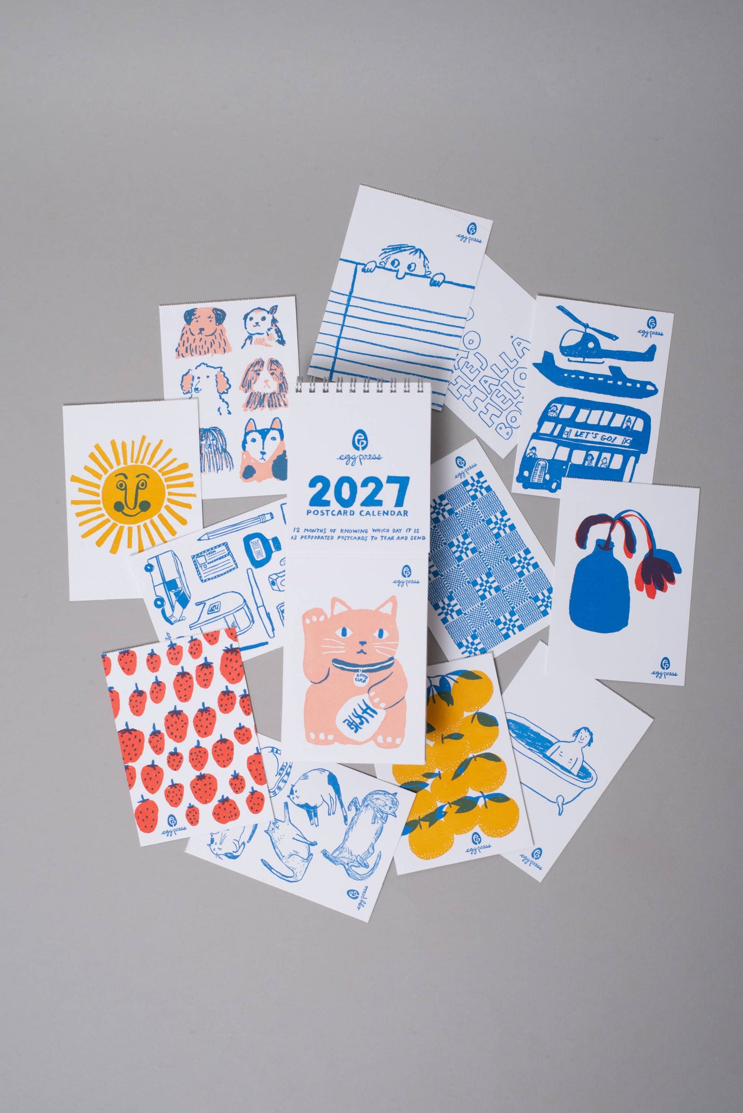 Egg Press - 2027 Tear-off Postcard Illustrated Calendar