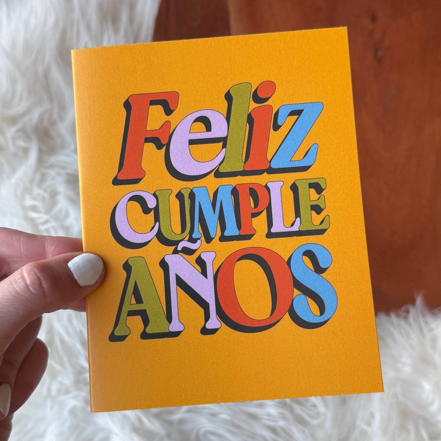 Big Moods - Feliz Cumpleaños Text Spanish Birthday Card