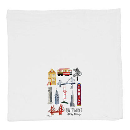 doodles.ink. - San Francisco Collage Tea Towel