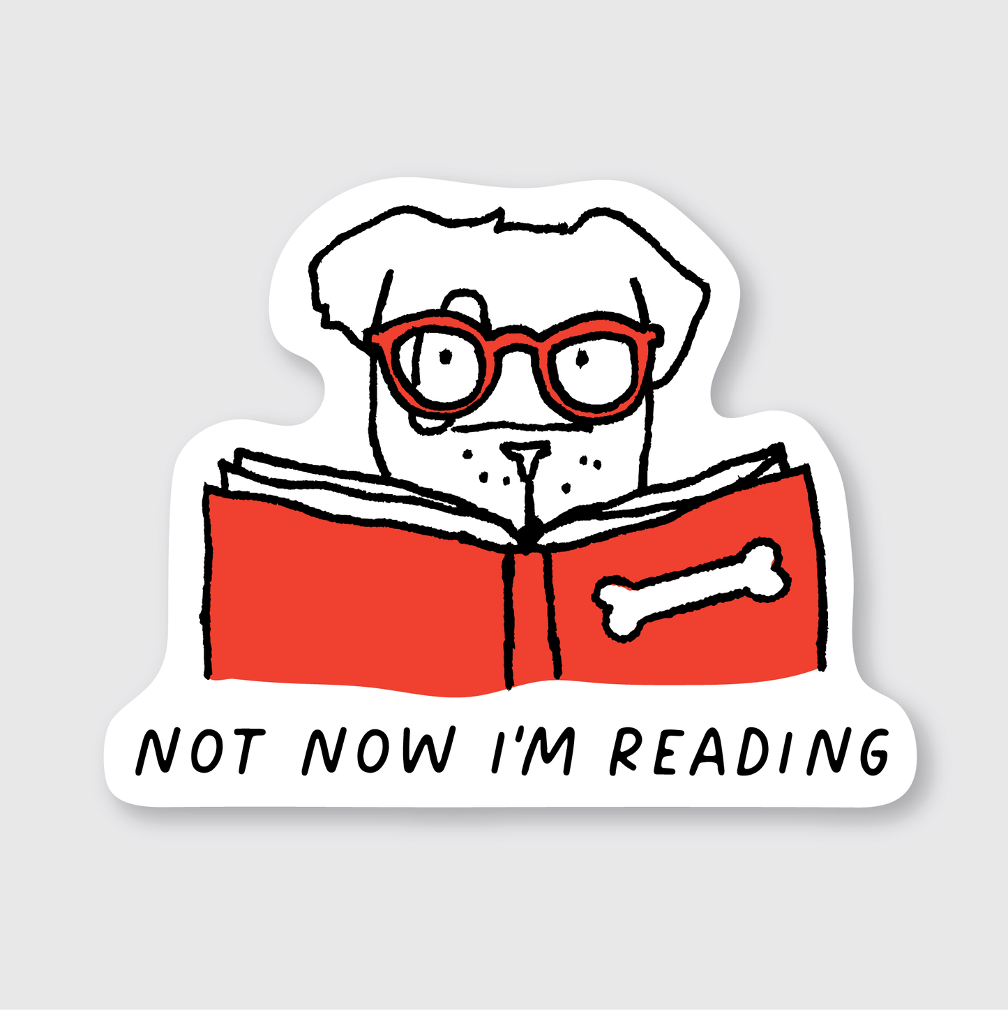 Pike Street Press - Not Now I'm Reading Sticker