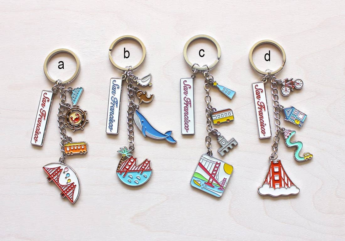 Tomoko Maruyama - San Francisco Silver Keychains: C. Downtown