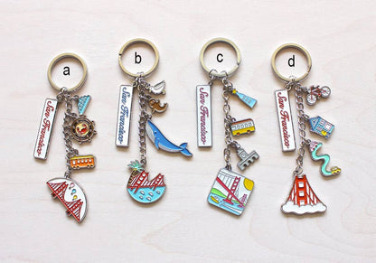 Tomoko Maruyama - San Francisco Silver Keychains: C. Downtown