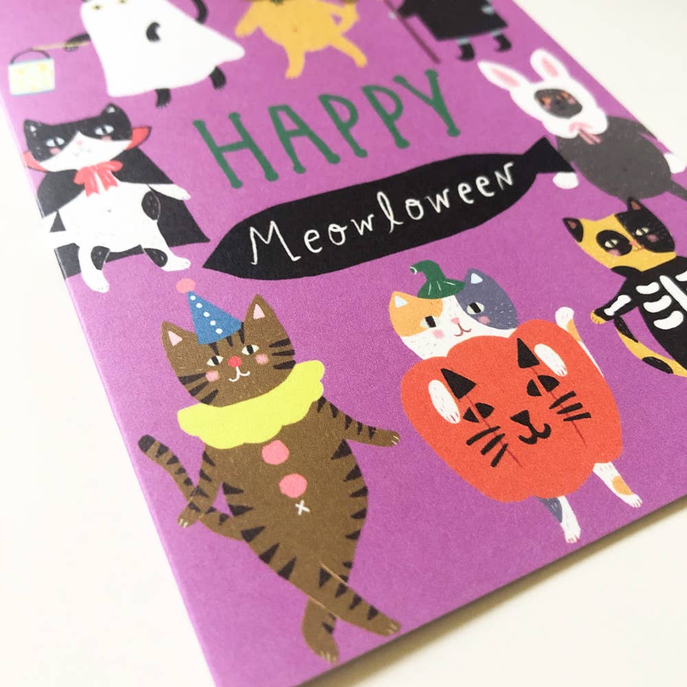 Honeyberry Studios - Happy Meowloween Halloween Greeting Card