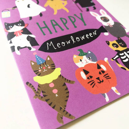 Honeyberry Studios - Happy Meowloween Halloween Greeting Card