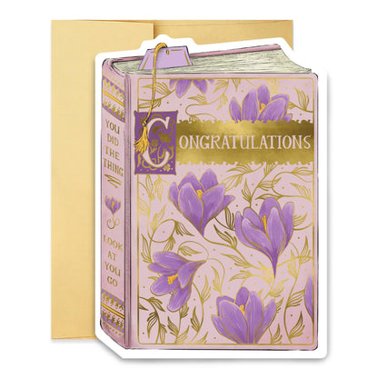 Good Juju Ink - Congratulations Book Cover Diecut Card