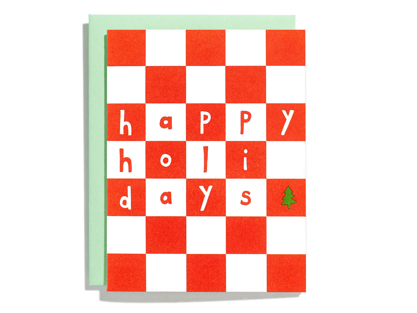 Shorthand Press - Holiday Checker - Letterpress Greeting Card: Box Set