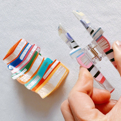 Ellison+Young - Colorful Librarian Hair Claw: Orange