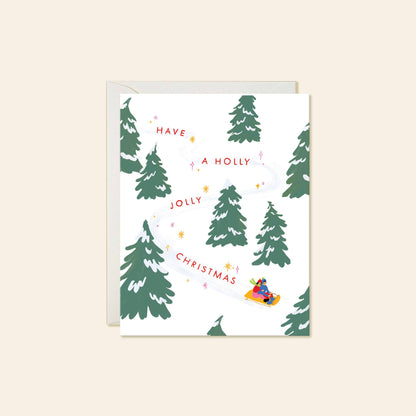 Karen Schipper - Jolly Sledding – Classic Christmas Card
