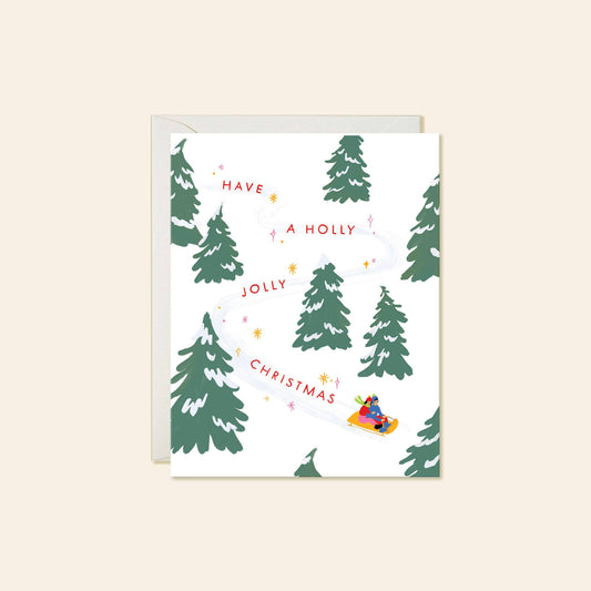 Karen Schipper - Jolly Sledding – Classic Christmas Card