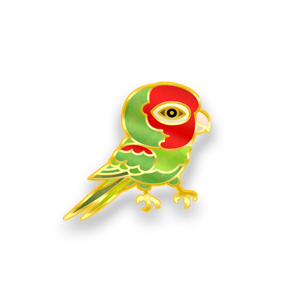 Observation Society - Red Masked Parakeet-Pin