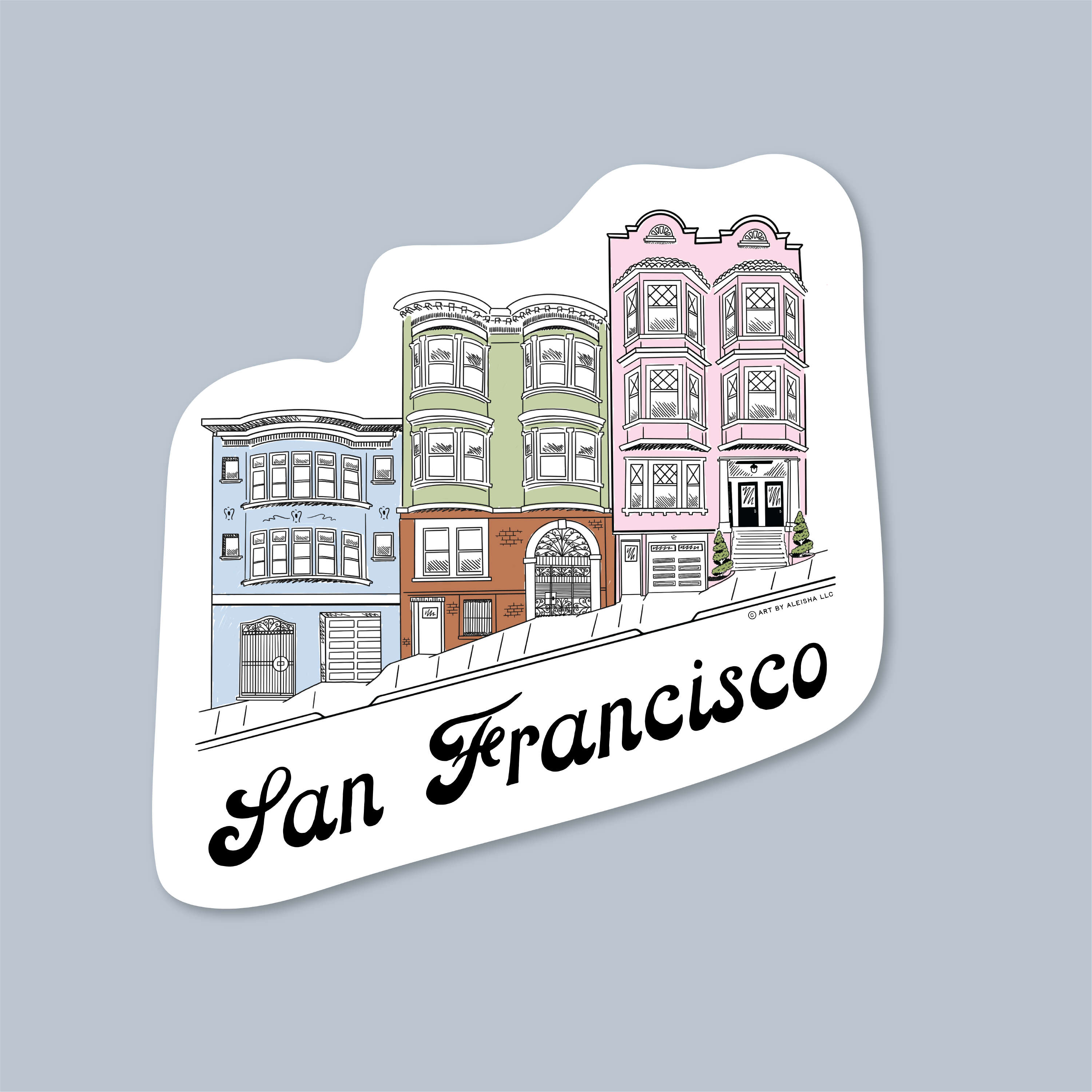 By Aleisha - Home Sweet San Francisco Sticker – post.script.
