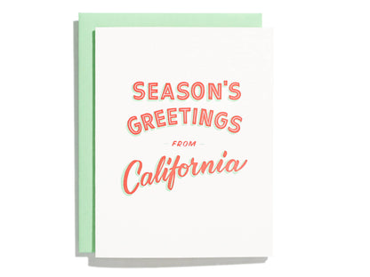 Shorthand Press - California Season's Greetings - Letterpress Greeting Card: Box Set