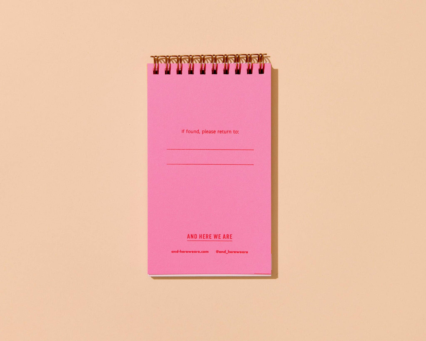 And Here We Are - Letterpress Small Spiral Notebook—Sky and Clouds (Dreamy)
