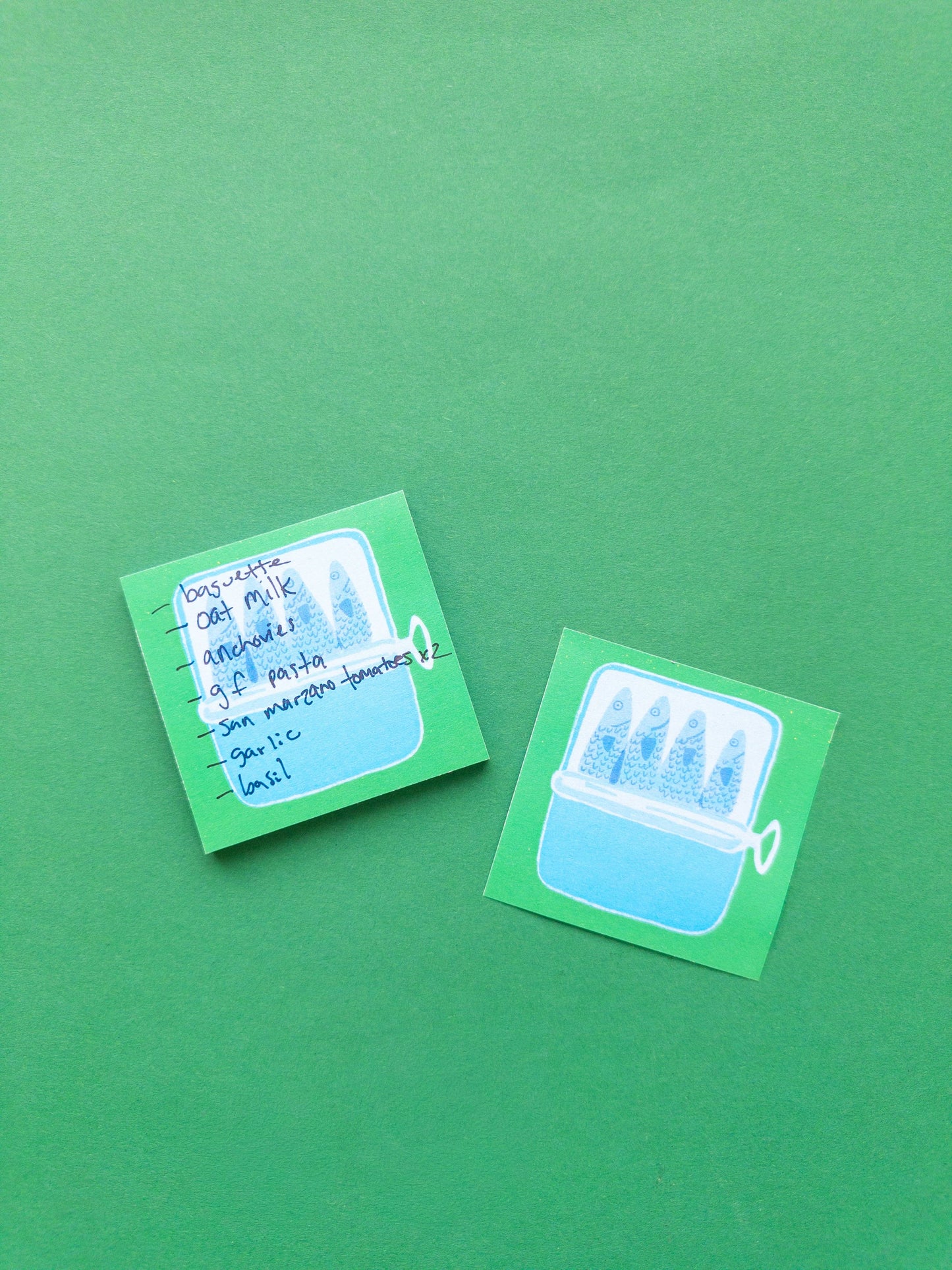 Mel Andrel - Tinned Fish Lists Sticky Notes