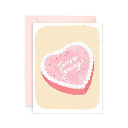 Isabella MG - Forever Young Vintage Birthday Cake - Funny Birthday Card