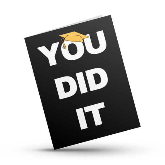 Hustle & Hope - You Did It Graduation Card (bold)