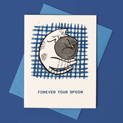 Bromstad Printing Co. - Forever Your Spoon - Risograph Card