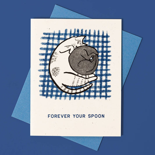 Bromstad Printing Co. - Forever Your Spoon - Risograph Card