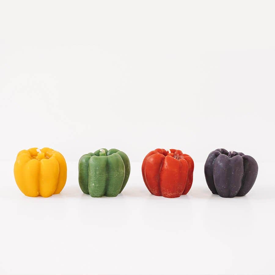 Happy Organics - Bell Pepper Beeswax Candle: Yellow