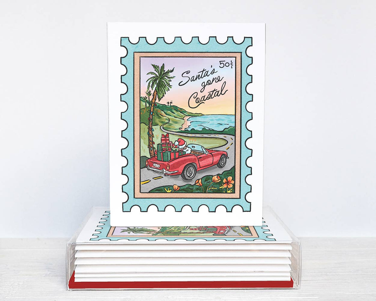 Brenna Daugherty - Coastal Santa California Christmas card