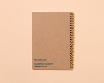 And Here We Are - Letterpress A5 Spiral Notebook—Coneflower (Floral Summer)