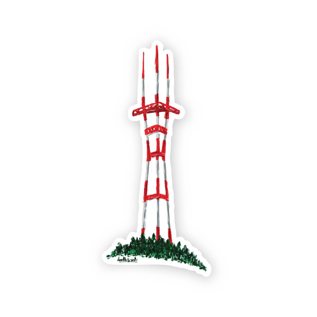 doodles.ink. - Sutro Tower Sticker