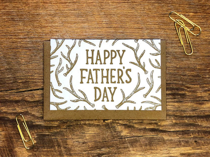 Noteworthy Paper & Press - Dad Antlers Enclosure Card