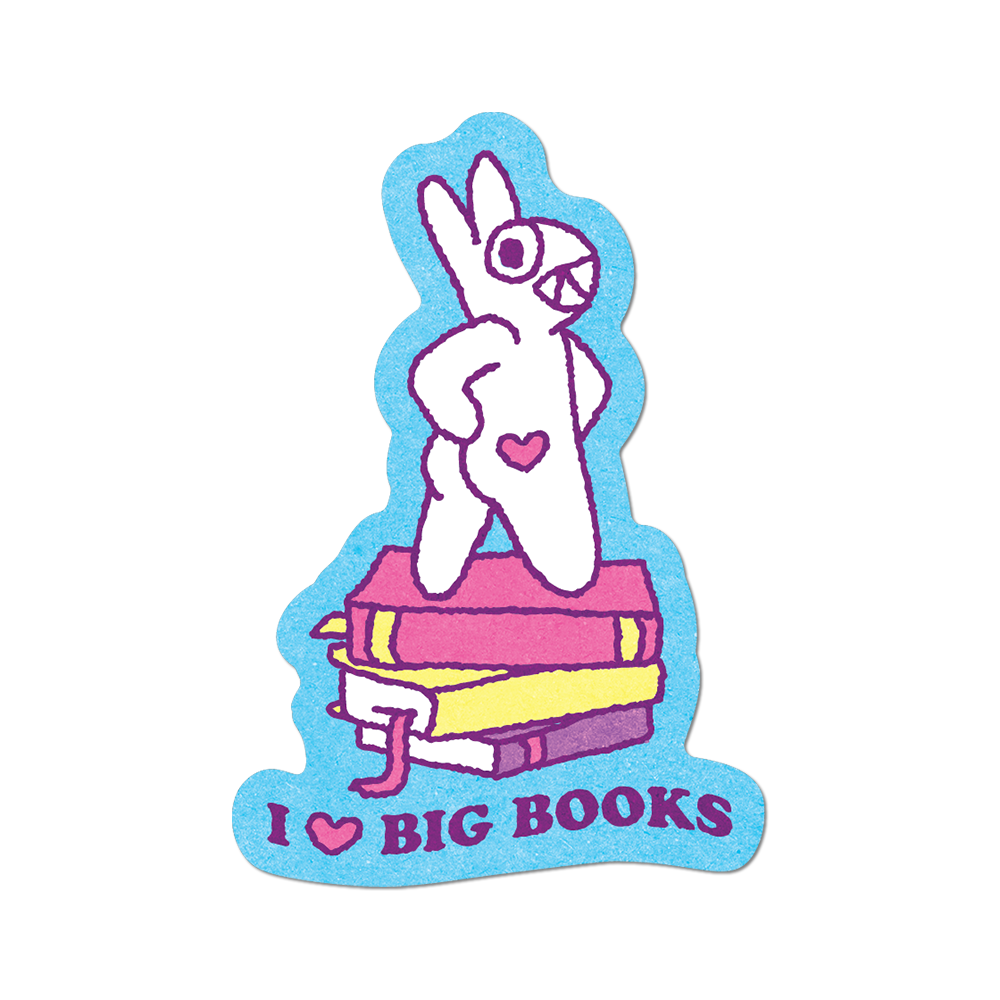 Apply Stickers - I <3 Big Books by Apply - Die-Cut Sticker (Bookish)