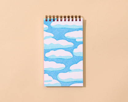 And Here We Are - Letterpress Small Spiral Notebook—Sky and Clouds (Dreamy)
