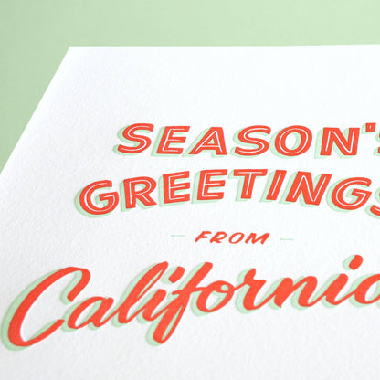 Shorthand Press - California Season's Greetings - Letterpress Greeting Card: Box Set