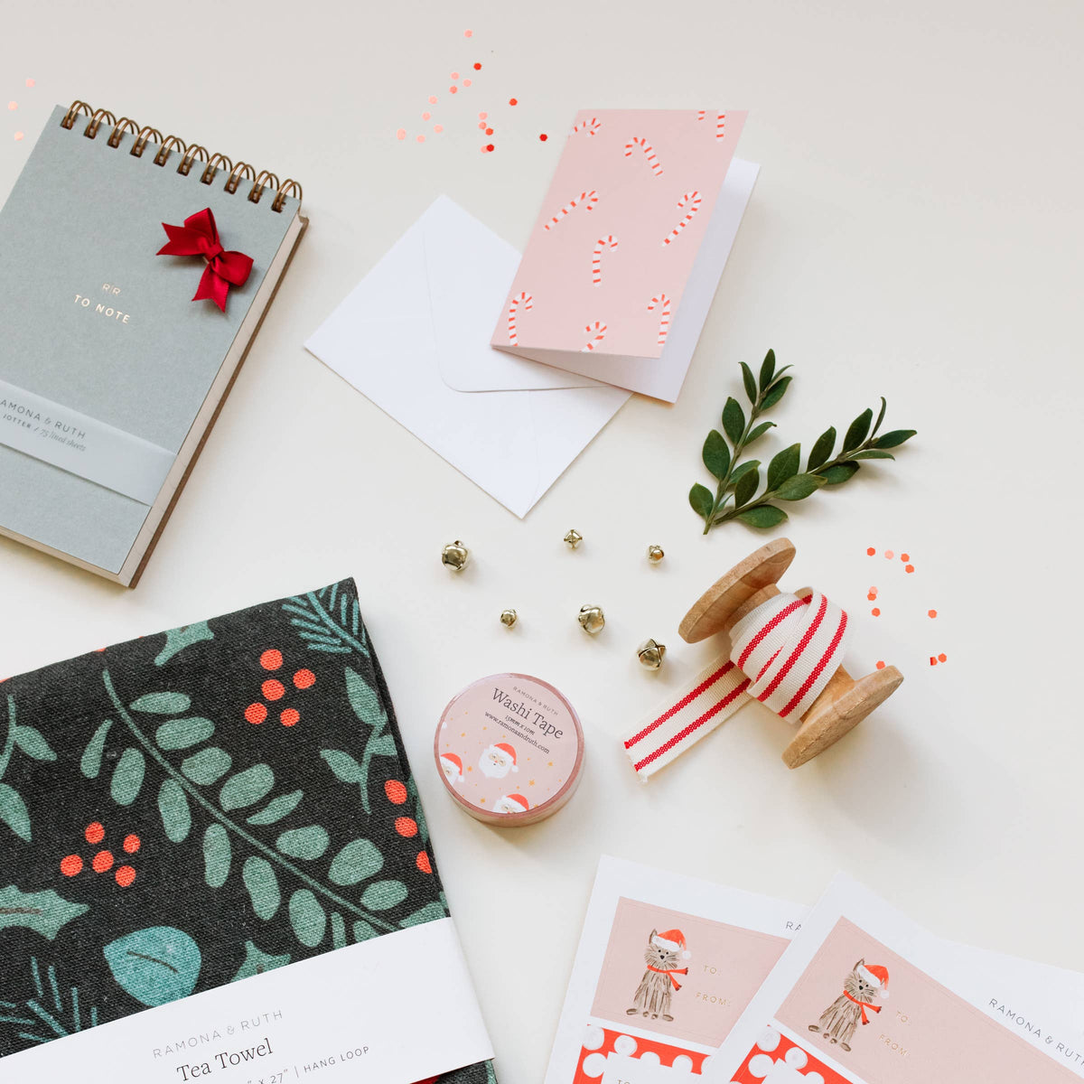 Ramona & Ruth - Candy Cane Holiday Mini Card