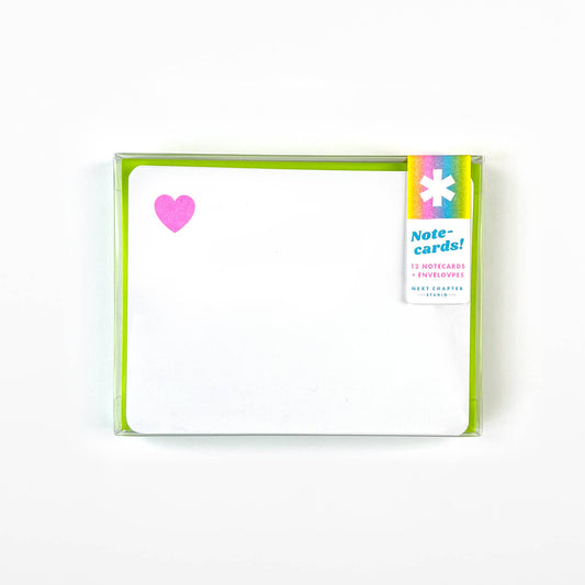 Next Chapter Studio - Riso Heart Notecard Set