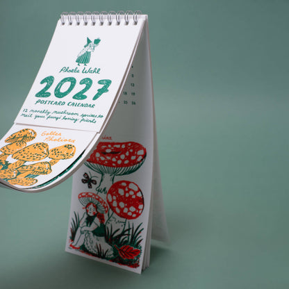 Egg Press - 2027 Gnomes & Mushrooms Postcard Wall Calendar Phoebe Wahl
