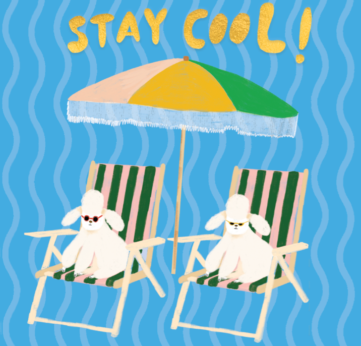 Carolyn Suzuki - COOL POODLES - Birthday Card
