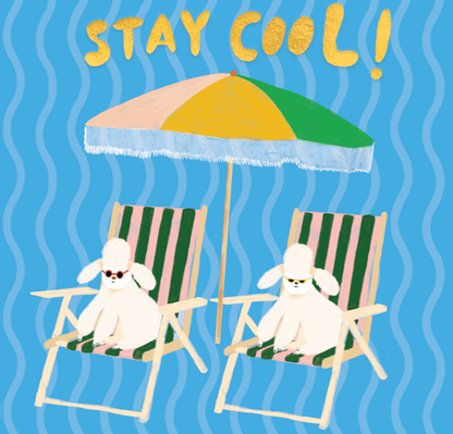 Carolyn Suzuki - COOL POODLES - Birthday Card