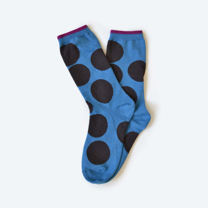 Hooray Sock Co. - Big Dot Blue Sock: Large (Men's 8 - 12)