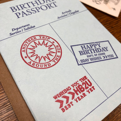 a. favorite design - Birthday passport