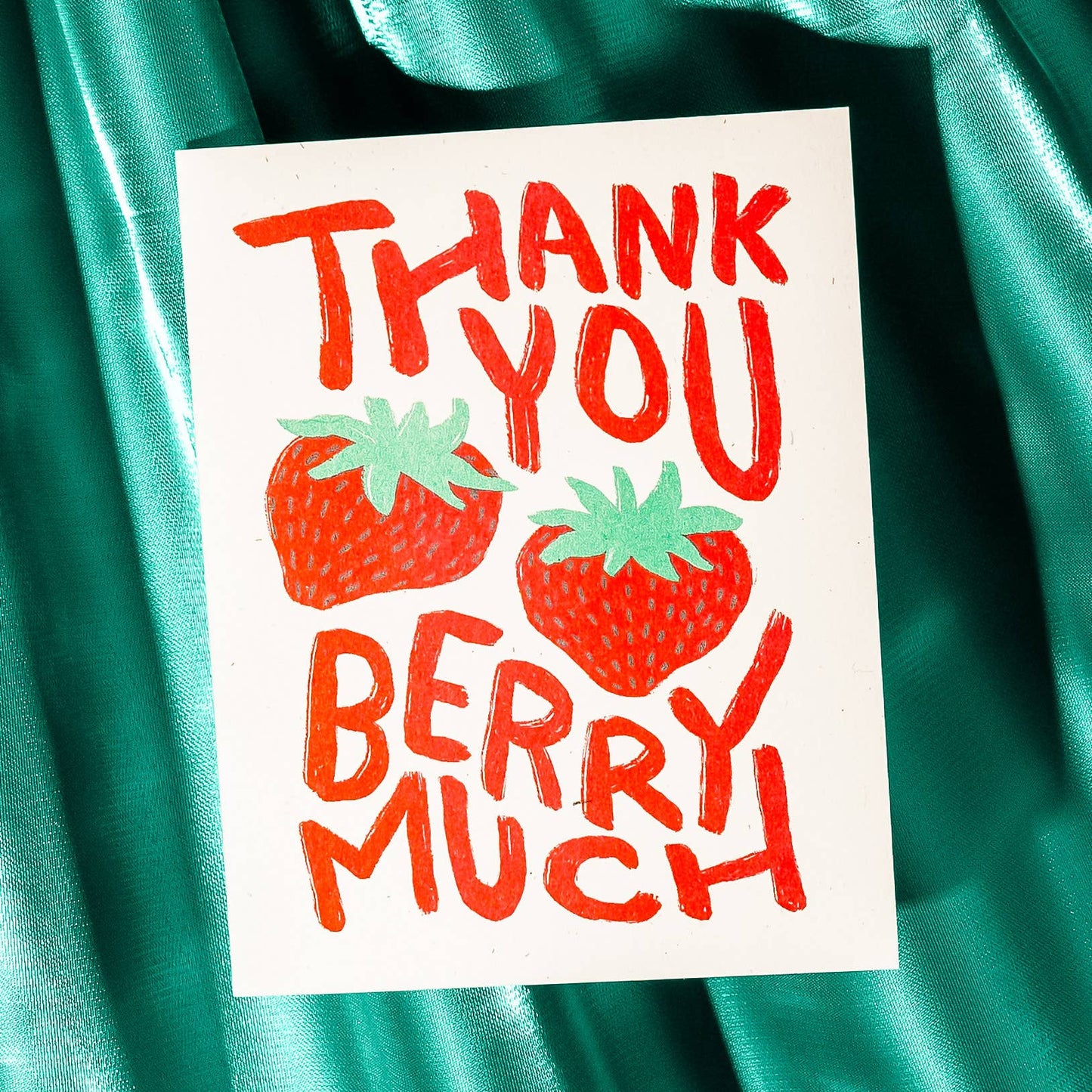 Bromstad Printing Co. - Thank You Berry Much - Risograph Card