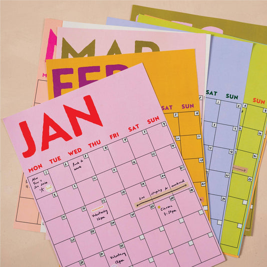 Good Tuesday (Once Upon a Tuesday) - Monthly Undated A3 Wall Planner | 12 Pages | Colourburst
