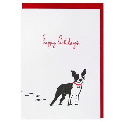 Smudge Ink - Dog in the Snow Holiday Card Set