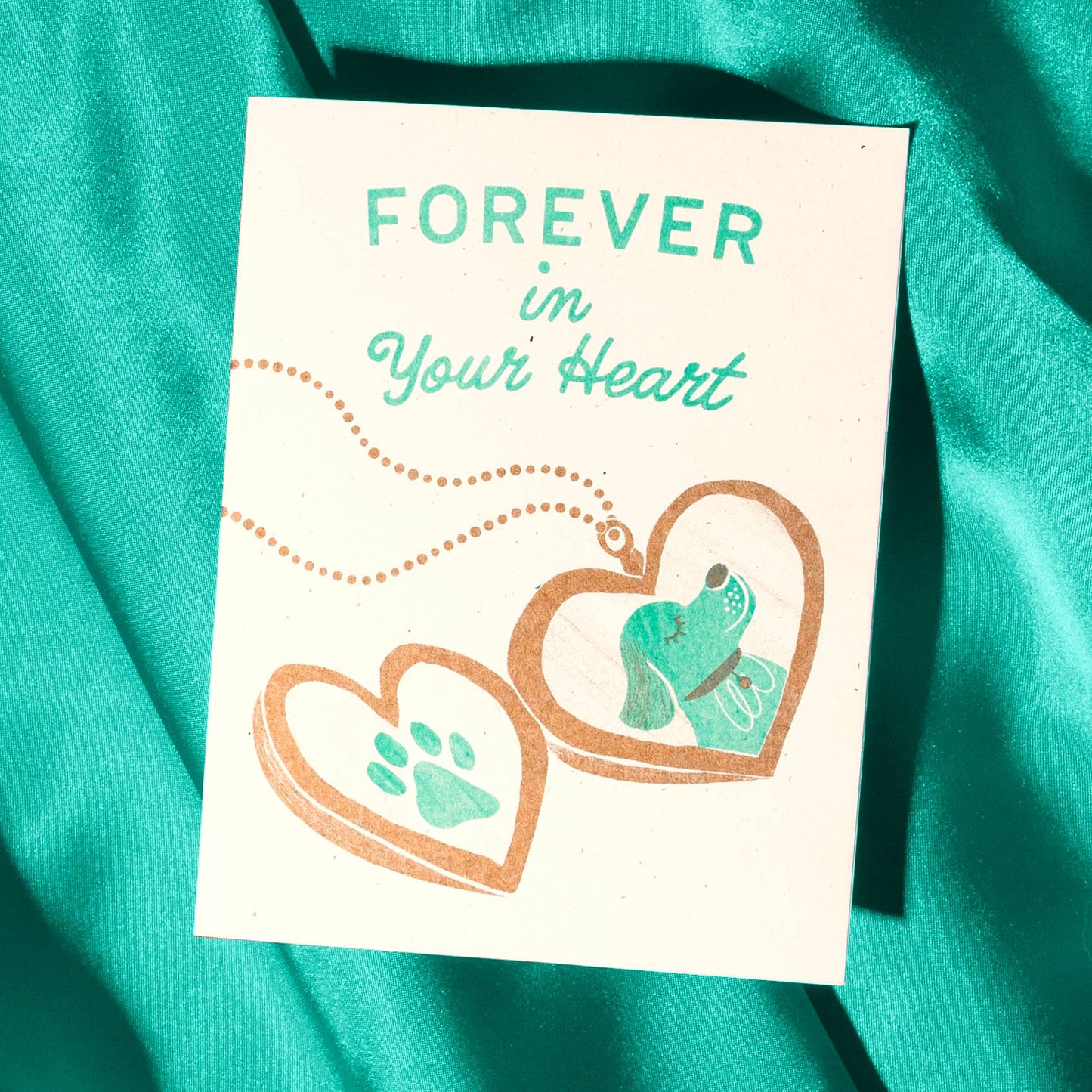Bromstad Printing Co. - Forever In Your Heart Dog - Risograph Card