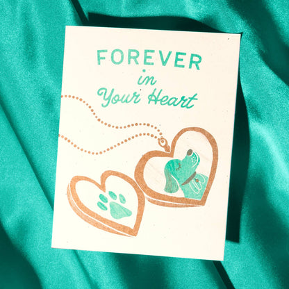 Bromstad Printing Co. - Forever In Your Heart Dog - Risograph Card