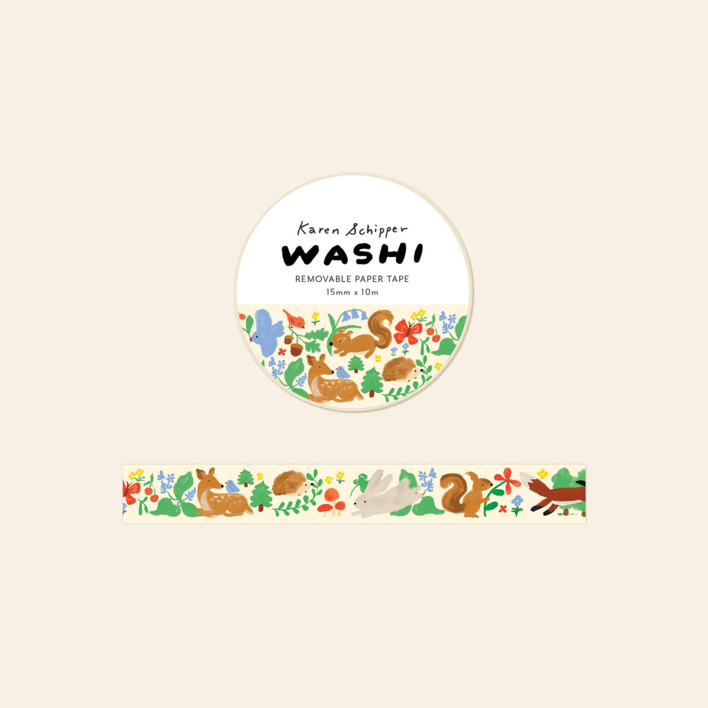 Karen Schipper - Woodland Washi Tape – Whimsical and Cute Craft Planner Tape