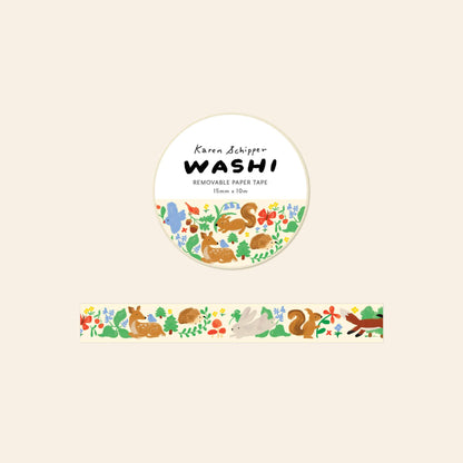 Karen Schipper - Woodland Washi Tape – Whimsical and Cute Craft Planner Tape