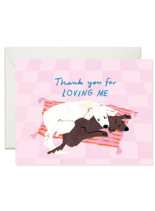 Karen Schipper - Snuggle Dogs - Cute Puppy Love Greeting Card